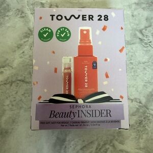 Tower 28 SOS Daily Rescue Facial Spray And Shine On Lip Jelly In Pistachio Nib